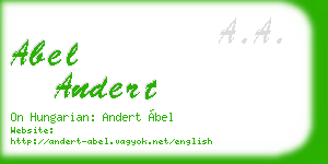 abel andert business card